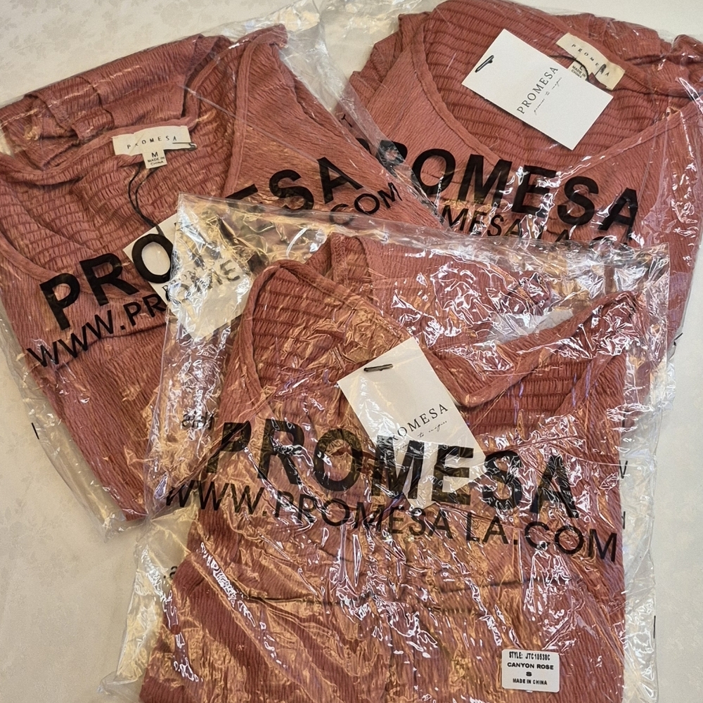 Promesa Small Canyon Rose Long Sleeve Bodysuit Boutique Top Sweetheart Neckline - Picture 4 of 5